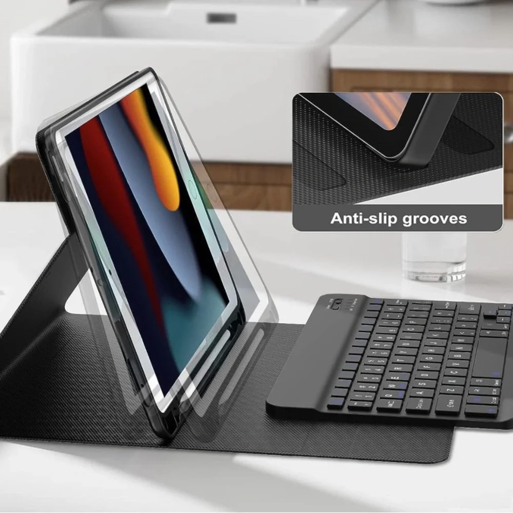 iPad Case 10.2 with Keyboard - iPad 9th Generation Case with Keyboard 2021, Buil